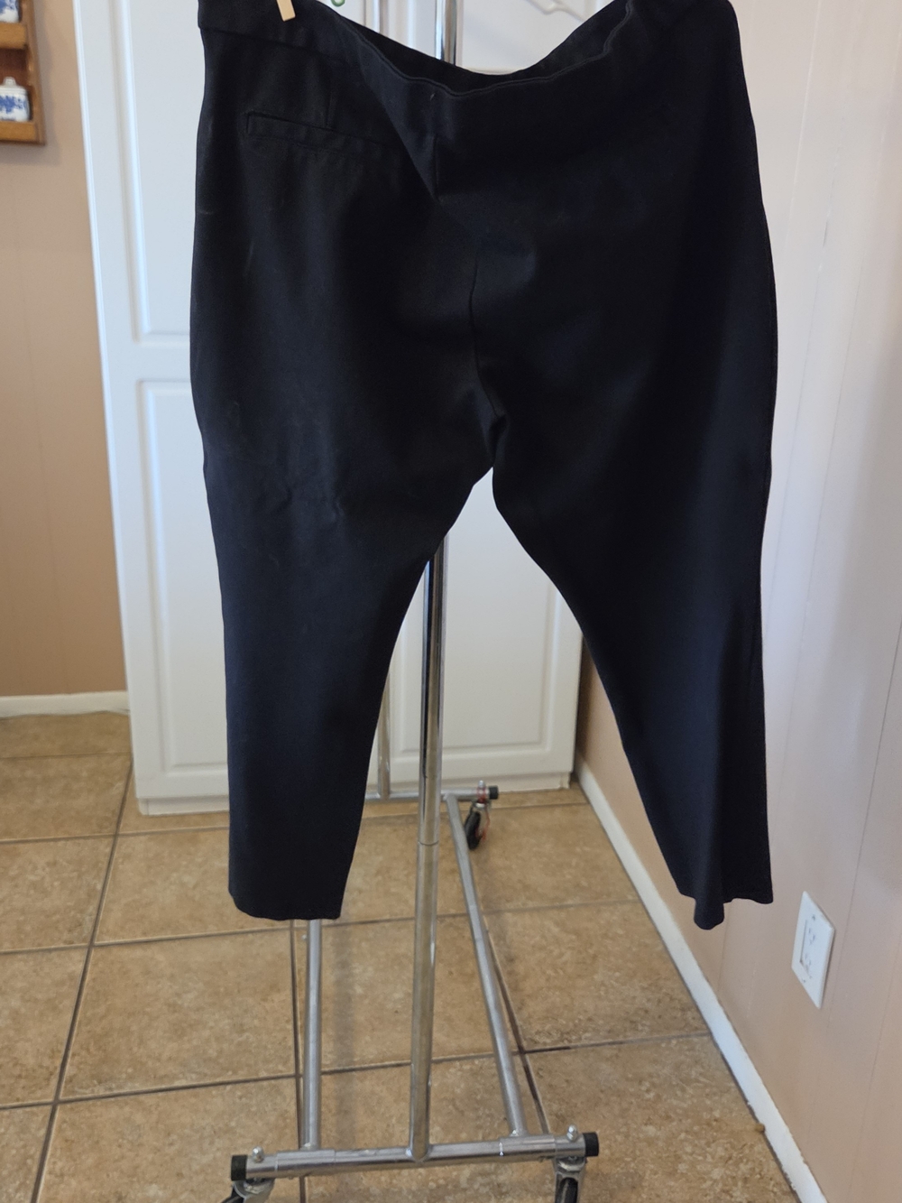 Women's Double Knit Black Dress Pants